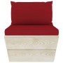 Sofá central de palets jardín cojines madera abeto impregnada by vidaXL, Modular outdoor sofas - Ref: Foro24-3063369, Price: ...