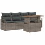 Conjunto de sofá de jardín Manual 5 pcs Gris 100 x 55 x 73 cm
