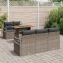Conjunto de sofá de jardín Manual 6 pcs Gris 100 x 55 x 73 cm
