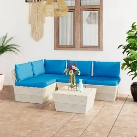 5-piece pallet garden furniture and fir wood cushions by vidaXL, Garden sets - Ref: Foro24-3063484, Price: 417,37 €, Discount: %