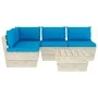 5-piece pallet garden furniture and fir wood cushions by vidaXL, Garden sets - Ref: Foro24-3063484, Price: 455,98 €, Discount: %