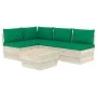 Muebles de jardín de palets 5 piezas y cojines madera de abeto by vidaXL, Garden sets - Ref: Foro24-3063485, Price: 405,07 €,...