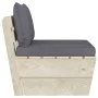 Sofá central de palets jardín cojines madera abeto impregnada by vidaXL, Modular outdoor sofas - Ref: Foro24-3063360, Price: ...