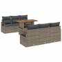 Conjunto de sofá de jardín 7 pcs Gris 100 x 55 x 73 cm