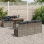 Conjunto de sofá de jardín 7 pcs Gris 100 x 55 x 73 cm