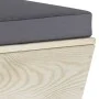 Sofá central de palets jardín cojines madera abeto impregnada by vidaXL, Modular outdoor sofas - Ref: Foro24-3063360, Price: ...