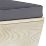 Sofá central de palets jardín cojines madera abeto impregnada by vidaXL, Modular outdoor sofas - Ref: Foro24-3063360, Price: ...