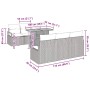 Conjunto de sofá de jardín 7 pcs Gris 100 x 55 x 73 cm