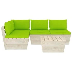 Gartenmöbel aus Paletten, 5-teilig, mit Kissen aus Fichtenholz. von vidaXL, Gartensets - Ref: Foro24-3063491, Preis: 393,49 €...