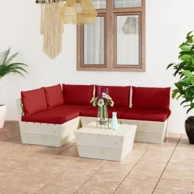 5-piece pallet garden furniture and fir wood cushions by vidaXL, Garden sets - Ref: Foro24-3063489, Price: 439,21 €, Discount: %