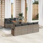 Conjunto de sofá de jardín 8 pcs Gris y marrón 100 x 55 x 73 cm