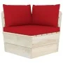 Corner sofa made of garden pallets with impregnated fir cushions by vidaXL, Modular outdoor sofas - Ref: Foro24-3063354, Pric...