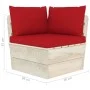 Corner sofa made of garden pallets with impregnated fir cushions by vidaXL, Modular outdoor sofas - Ref: Foro24-3063354, Pric...