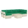 7-piece pallet garden furniture and fir wood cushions by vidaXL, Garden sets - Ref: Foro24-3063593, Price: 527,79 €, Discount: %