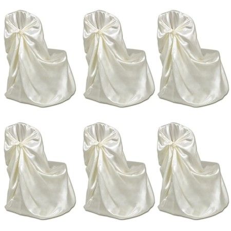 Set mit 6 cremefarbenen Bezügen für Stühle, Bankette und Hochzeiten von vidaXL, Abdeckungen - Ref: Foro24-241185, Preis: 48,1...