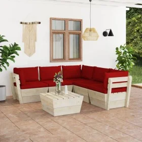 Gartenmöbel aus Paletten, 6-teilig, mit Kissen aus Fichtenholz. von vidaXL, Gartensets - Ref: Foro24-3063537, Preis: 508,19 €...