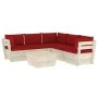 Muebles de jardín de palets 6 piezas y cojines madera de abeto by vidaXL, Garden sets - Ref: Foro24-3063537, Price: 511,19 €,...
