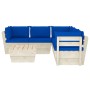 6-teilige Gartenmöbel aus Paletten und Kissen aus Tannenholz von vidaXL, Gartensets - Ref: Foro24-3063538, Preis: 492,94 €, R...