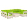 9-piece pallet garden furniture and fir wood cushions by vidaXL, Garden sets - Ref: Foro24-3063611, Price: 745,35 €, Discount: %