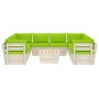 9-piece pallet garden furniture and fir wood cushions by vidaXL, Garden sets - Ref: Foro24-3063611, Price: 745,35 €, Discount: %