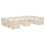 Garden pallet furniture 10 pcs impregnated fir wood by vidaXL, Garden sets - Ref: Foro24-3063728, Price: 540,57 €, Discount: %