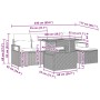 Conjunto de Comedor de Jardín con cojín 6 pcs Beige y gris