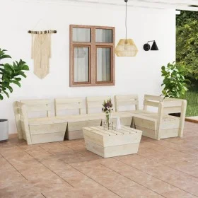 Pallet furniture for garden 6 pieces impregnated fir wood by vidaXL, Garden sets - Ref: Foro24-3063723, Price: 362,79 €, Disc...