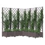 Planter with brown PP trellis 120x120x121.5 cm by vidaXL, Pots and planters - Ref: Foro24-318266, Price: 161,73 €, Discount: %