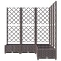 Planter with brown PP trellis 120x120x121.5 cm by vidaXL, Pots and planters - Ref: Foro24-318266, Price: 161,73 €, Discount: %