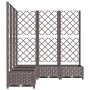 Planter with brown PP trellis 120x120x121.5 cm by vidaXL, Pots and planters - Ref: Foro24-318266, Price: 161,73 €, Discount: %
