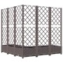 Planter with brown PP trellis 120x120x121.5 cm by vidaXL, Pots and planters - Ref: Foro24-318266, Price: 161,73 €, Discount: %