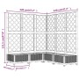 Planter with brown PP trellis 120x120x121.5 cm by vidaXL, Pots and planters - Ref: Foro24-318266, Price: 161,73 €, Discount: %