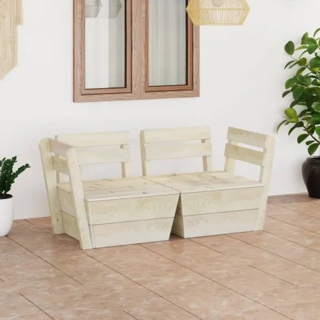 2-Sitzer-Gartensofa mit Paletten imprägniertes Tannenholz von vidaXL, Gartensets - Ref: Foro24-3063708, Preis: 115,54 €, Raba...
