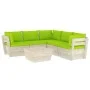 6-piece pallet garden furniture and fir wood cushions by vidaXL, Garden sets - Ref: Foro24-3063539, Price: 465,74 €, Discount: %