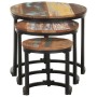 Side tables 3 pieces solid recycled wood by vidaXL, Side tables - Ref: Foro24-320688, Price: 97,93 €, Discount: %