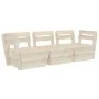 3-Sitzer-Gartensofa aus Paletten, imprägniertes Tannenholz von vidaXL, Gartensets - Ref: Foro24-3063709, Preis: 162,71 €, Rab...