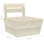 3-Sitzer-Gartensofa aus Paletten, imprägniertes Tannenholz von vidaXL, Gartensets - Ref: Foro24-3063709, Preis: 162,71 €, Rab...
