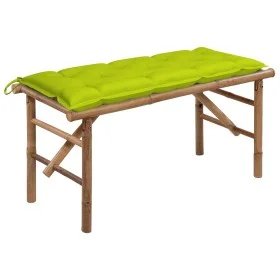 Folding garden bench with bamboo cushion 118 cm by vidaXL, garden benches - Ref: Foro24-3063875, Price: 96,49 €, Discount: %