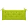 Banco de jardín plegable con cojín bambú 118 cm de vidaXL, Bancos de jardín - Ref: Foro24-3063875, Precio: 96,52 €, Descuento: %