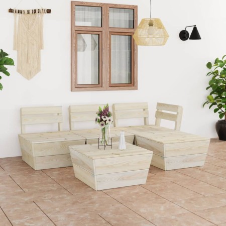 Pallet furniture for garden 5 pcs impregnated fir wood by vidaXL, Garden sets - Ref: Foro24-3063714, Price: 237,60 €, Discoun...