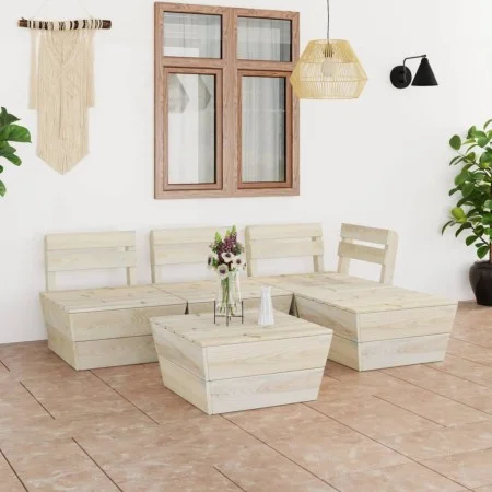 Pallet furniture for garden 5 pcs impregnated fir wood by vidaXL, Garden sets - Ref: Foro24-3063714, Price: 227,89 €, Discoun...