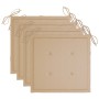Set de comedor exterior plegable 5 piezas con cojines bambú
