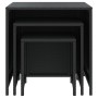 Stackable tables 3 pieces black synthetic rattan by vidaXL, Side tables - Ref: Foro24-319412, Price: 78,65 €, Discount: %
