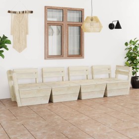 Palettensofa für den Garten, 4 Sitzplätze, imprägnierte Fichtenholz. von vidaXL, Gartensets - Ref: Foro24-3063713, Preis: 219...