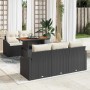 Conjunto de Comedor de Jardín Negro y crema 100 x 55 x 73 cm