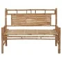 Banco de jardín con cojín bambú 120 cm by vidaXL, garden benches - Ref: Foro24-3063891, Price: 151,09 €, Discount: %
