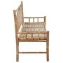 Banco de jardín con cojín bambú 120 cm by vidaXL, garden benches - Ref: Foro24-3063891, Price: 151,09 €, Discount: %