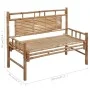 Banco de jardín con cojín bambú 120 cm by vidaXL, garden benches - Ref: Foro24-3063891, Price: 151,09 €, Discount: %