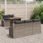 Conjunto de Comedor de Jardín Gris y marrón 100 x 55 x 73 cm