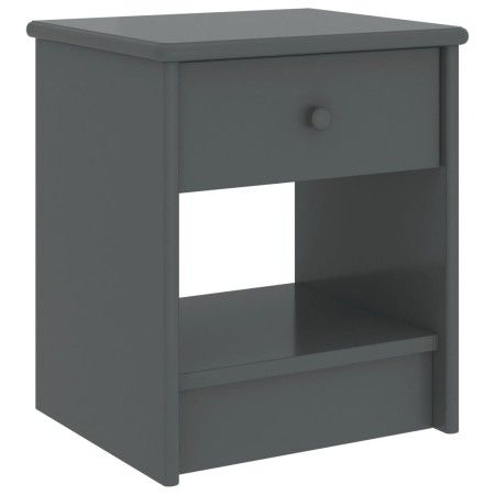 Mesita de noche madera maciza de pino gris oscuro 35x30x40cm de vidaXL, Mesitas de noche - Ref: Foro24-322226, Precio: 38,47 ...